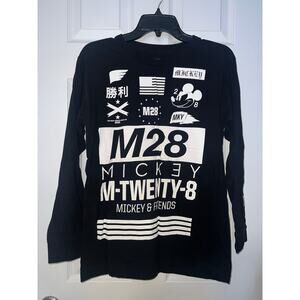 Neff X Disney Vintage Streetwear T-Shirt M28 Mickey Mouse Long Sleeve Sz S Small